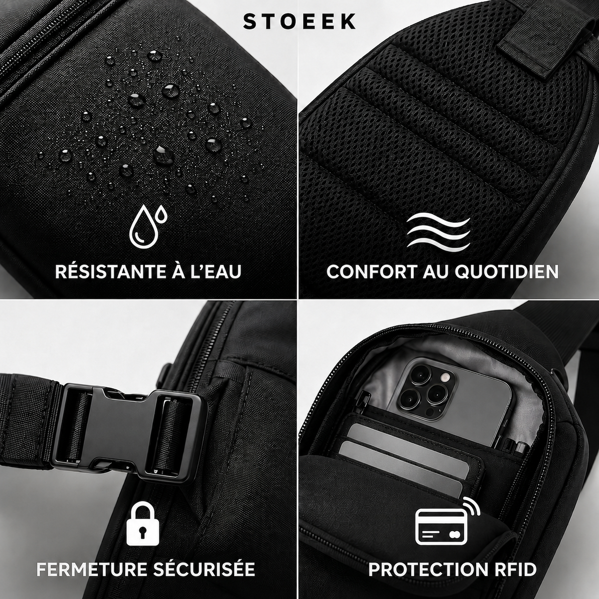 Sacoche Protection RFID & Confort | STOEEK®